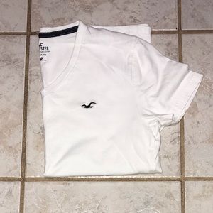 Basic V Neck White Hollister Tee